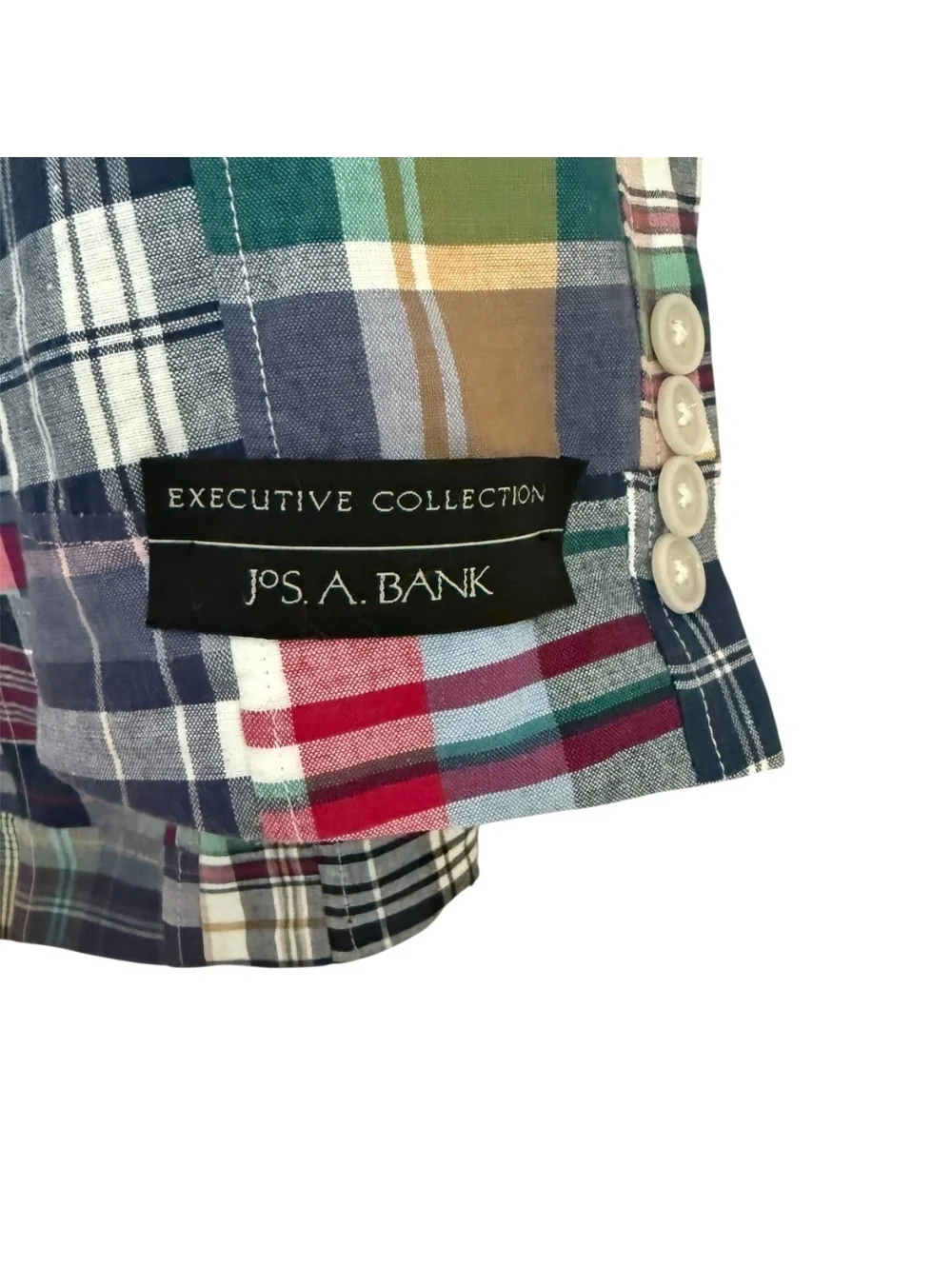 Jos A Bank Patchwork Blazer Size 38R